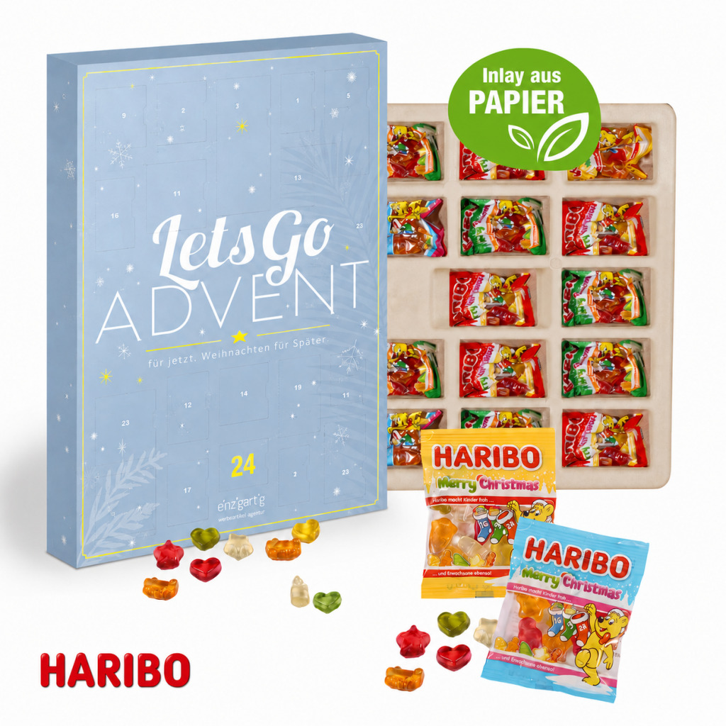Adventskalender für Kunden mit Fruchtgummi