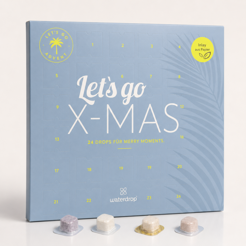 waterdrop adventskalender mit Logo für Firmen